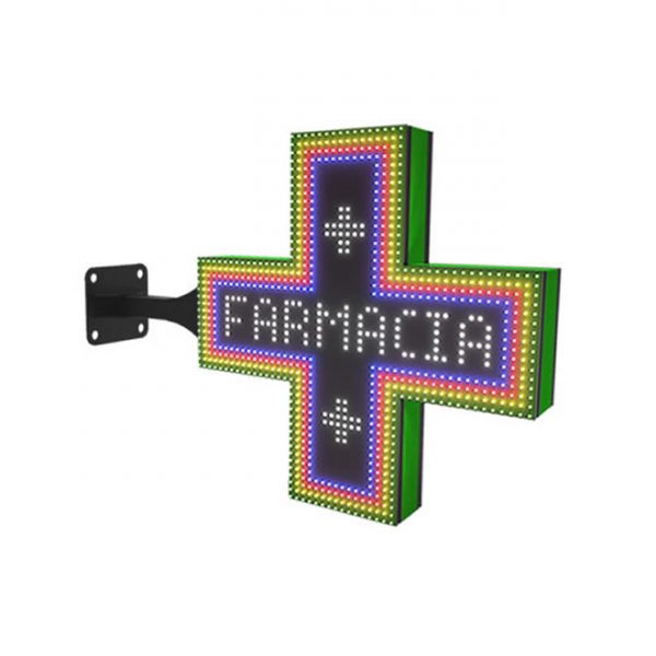 Croce a led Animata Multicolore - 60 cm